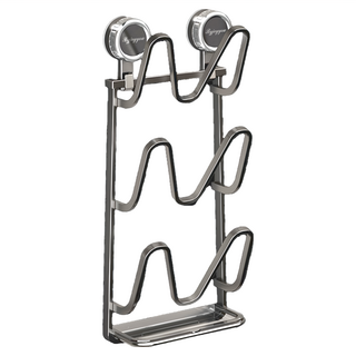 byjoyyou 吸盤鍋蓋架 醇黑色 廚房收納 免釘置物架, 1個