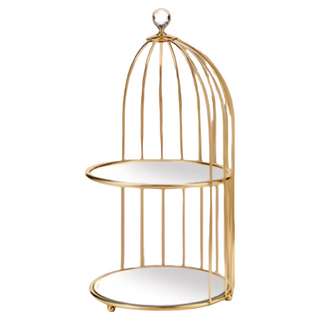 bencross 本心本來 鳥籠雙層收納架 小 淺亮金 桌面收納, 1個