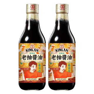 KIMLAN 金蘭 老抽醬油, 適用於紅燒、燜煮，可調拌蒸魚、海鮮, 590ml, 2瓶