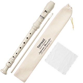 Tamsaa 德國式高音直笛收 含收納袋, 奶油米色, 1支