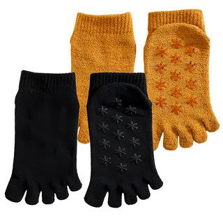 NicoFun 愛定做女小雪花防滑分趾短襪 2雙入