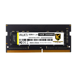 AITC 艾格 Value S DDR4 16GB 2666MHz SODIMM 筆記型記憶體, 1.2V, 1個