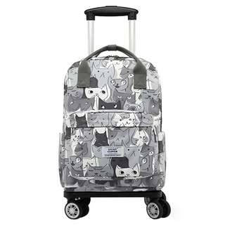 Well Life 悅生活 GoTrip微旅行 花漾清新拉桿行李袋 18吋, 小貓