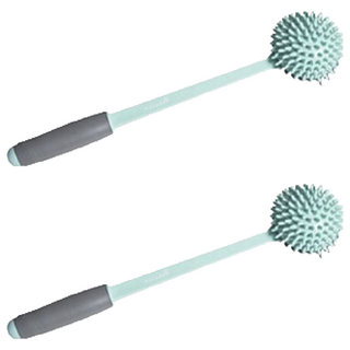 MOCODO 健康舒活按摩捶, 凸點按摩, 弧面設計, 彈性支撐桿, 柔軟舒適握把, 2個, 綠