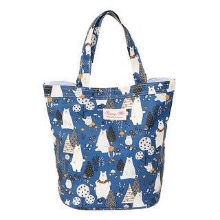 Kwang Min 英倫風防水袋, 27 x 32cm, 藏藍牡丹