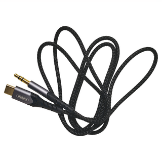 REMAX 睿量 Type-C轉3.5音頻轉接線 1米線長, RC-C015a, 黑色, 1條