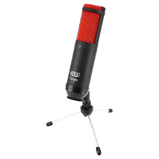 mxl tempo usb 電容式麥克風 隨插即用 清晰收音 適用於唱歌、直播、視訊聊天, 紅黑色
