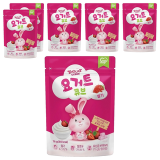 Cheeki monki 萌寶寶 優格餅, 草莓, 16g, 6包