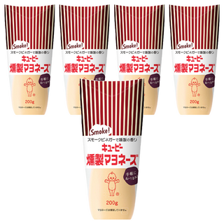 KEWPIE 煙燻美乃滋, 深沉煙燻香氣, 搭配食材創造不同風格下酒菜, 200g, 5條