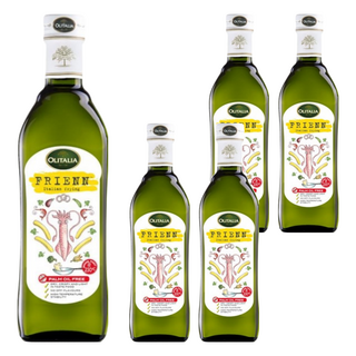 OLITALIA 奧利塔 高溫專用葵花油, 含有三倍單元不飽和脂肪, 新配方添加天然抗氧化維生素E, 發煙點高達230度, 750ml, 5瓶