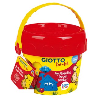 GIOTTO be-be 幼兒超軟黏土禮物桶 適合2歲以上兒童 成分溫和不含染色劑 義大利製造 含5罐黏土及工具, 1個, 多色, 820g