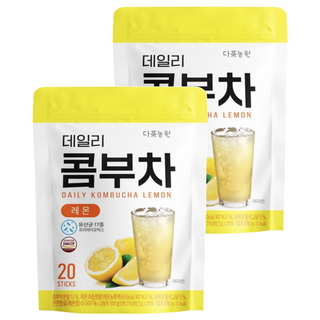 Danongwon 乳酸菌康普茶沖泡飲 檸檬口味, 5g, 20條, 2袋