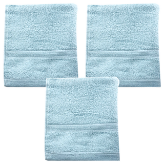 non-no 儂儂 細柔浴巾 純棉材質 雙股紗織造 吸水快乾 親膚, 藍色, 3條