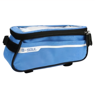 B-SOUL 自行車防水前梁手機包, 藍色, 1個