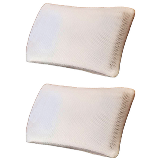 LooCa 8D 超透氣可水洗健康獨立筒枕, 白色, 2個