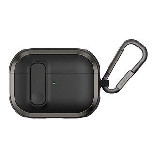 MAGEASY Odyssey 抗衝擊磁扣耳機殼 AirPods Pro 1/2適用, 單一型號, 金屬黑, 1個