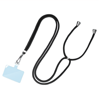 iPhone 安卓手機斜背頸掛背帶 黑色 手機防丟神器, 1組