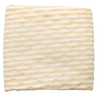 OhBabyLying 四層有機彩棉隔尿墊, 棕白條紋, 1個