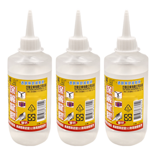 FU SAN 富山 保麗龍膠 透明無色膠狀, 250ml, 3瓶