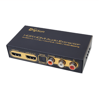 DigiSun 得揚 4K HDMI 2.0 轉 HDMI + AUDIO SPDIF + R/L + Coaxial 音訊擷取器，支援高解析度畫面、音訊回傳, AH211U, 1個
