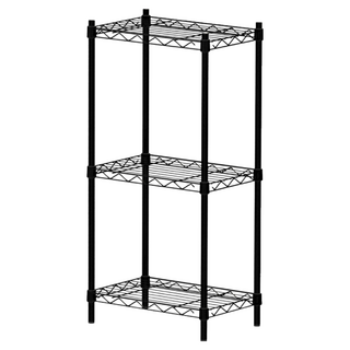 KI WISH 居家生活 輕型三層架 黑色 每層耐重30KG, 43 x 28 x 90cm, 3層