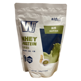 義美生醫 W PROTEIN 乳清蛋白飲 抹茶口味 500g/包, 健身蛋白飲品首選, 1包