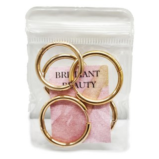 Brilliant Beauty 耀眼美人 簡潔大圓圈環醫療鋼耳環 三對入 (16MM/18MM/20MM) — 可碰水/不氧化/好保養