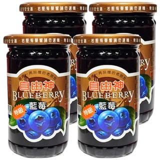 自由神 藍莓果醬 台灣產, 400g, 4罐