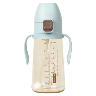 MOTHER-K 精粹極簡PPSU彈蓋即飲吸管杯, 冰川蔚藍, 300ml, 1個