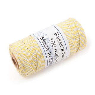 包裝網 雙色麻繩, 黃色, 1個, 100m