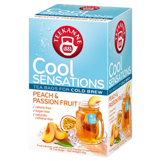 TEEKANNE 恬康樂 Cool Sensations冷泡茶 蜜桃百香果茶, 2.5g, 18個裝, 1組