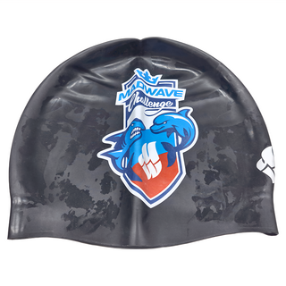 MAD WAVE 矽膠泳帽 CHALLENGE, FREE(單一尺寸), CHALLENGE BLACK, 1個