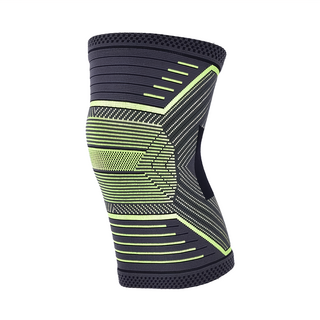 AD-ROCKET X型壓縮膝蓋減壓腿套 高彈力設計 立體針織法, XL, 1個, 黑 + 綠