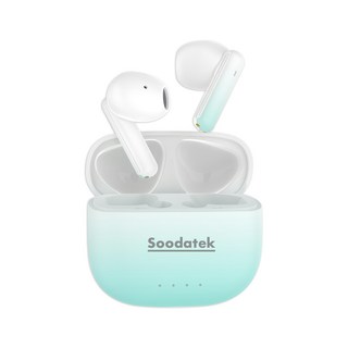 Soodatek Spring Buds 藍芽耳機 5.3版本 10m通訊距離, STWS01-PCG51, 藍色