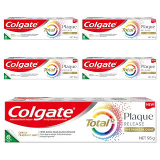 Colgate 高露潔 全效抗牙菌斑清恬薄荷牙膏, 95g, 5條