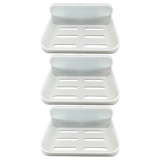 1243 吸鐵皂台, 磁鐵浴室壁掛, ABS樹脂, 橡膠磁鐵, 耐重約100g, 3個