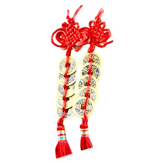 馥瑰馨盛 正宗五帝錢掛件 Set 2件 總長約30cm 招財化煞, 0228, 1組