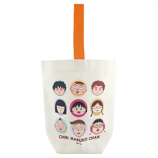 Miravivi 櫻桃小丸子直入飲料提袋, 同學 白色 + 橘色提把, 1個