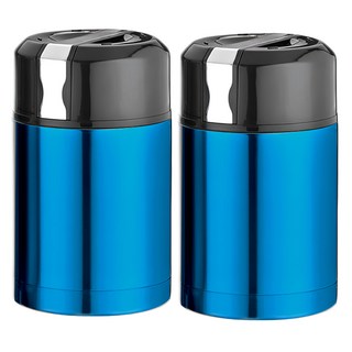 新錸家居 神奇不鏽鋼內層304燜燒壺, 天空藍, 2個, 1L