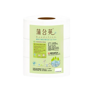 蒲公英 環保大捲筒衛生紙 800g OFFICE專用款 再生紙漿 100%環保意識, 3捲, 4袋