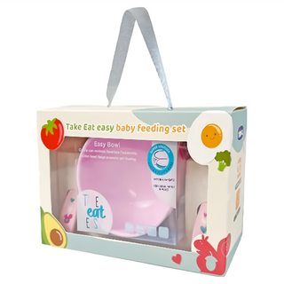 Chicco 好好吃飯兒童學習餐具禮盒，18個月以上寶寶適用，食品級矽膠，不含雙酚A, 矽膠吸盤碗 + 叉子 + 湯匙, 粉色, 1組