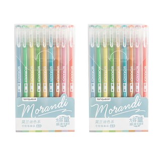 Languo 藍果 莫蘭迪手帳筆, 9色入 水性筆原子筆, 多色, 2組