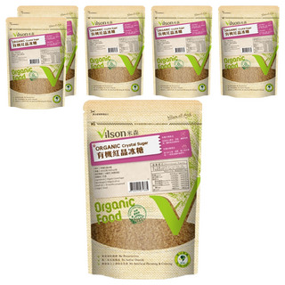 米森有機 有機紅晶紅冰糖 有機級 無添加防腐劑、人工香料及色素 有機栽培甘蔗 天然香醇原味 無二氧化硫漂白, 450g, 6包