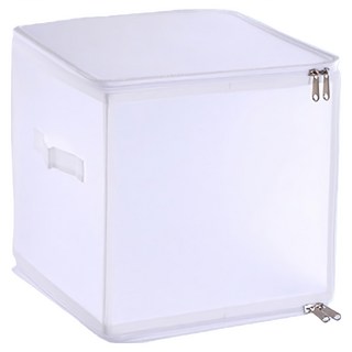 小麥購物 透明可視折疊收納箱 L2019 30L, 白色, 1個