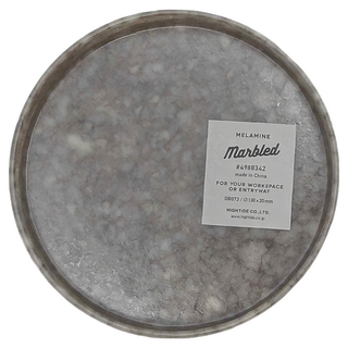 HIGHTIDE 大理石紋圓盤, 美耐皿樹脂桌面收納系列, 灰色, 1個