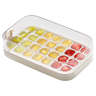 ecoco 意可可 定量冰盒 28格, 22.9 x 13.7 x 6.7cm, 象牙白, 1個