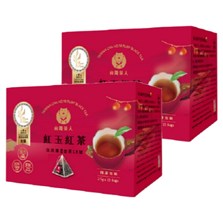 台灣茶人 100%金葉金獎台灣茶 日月潭紅玉紅茶, 2.5g, 15包, 2盒