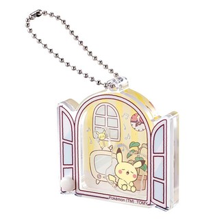 TAKARA TOMY 寶可夢壓克力吊飾-娃娃屋系列 可愛造型鑰匙圈, pokepeace娃娃屋, 1入