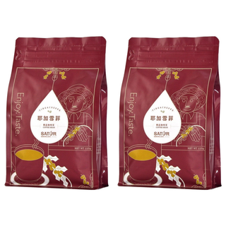 SATUR 薩圖爾 耶加雪菲精品咖啡豆, 2022世界評鑑93分, 孔加G1日曬豆, 特有花果香, 蘭姆酒尾韻, 咖啡豆(無研磨), 225g, 2包