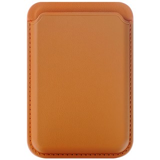 SINJIMORU MagSafe M-Vica 皮革卡皮夾式保護套, 金棕色, 1個